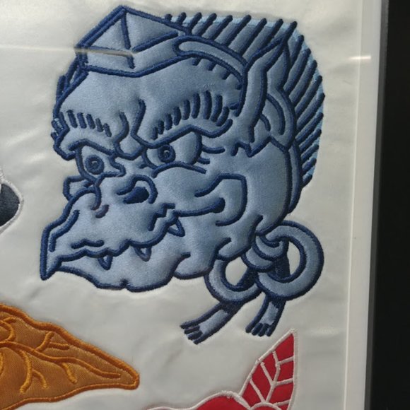 Swade Owens Framed Original Hand Embroidered 2019 - Picture 2 of 7